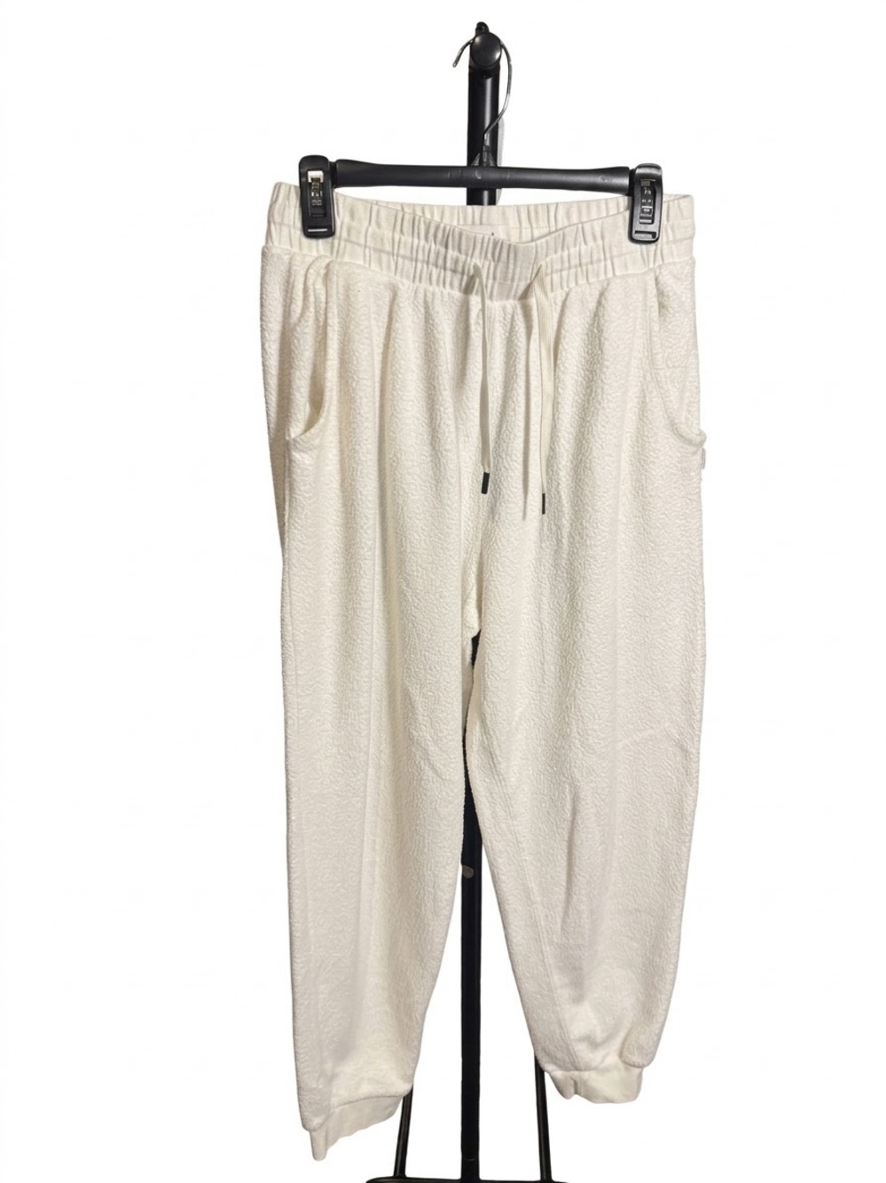 Women’s FEAT Blanket Blend Cream Drawstring Jogger Pants/ M/ 28”-waist